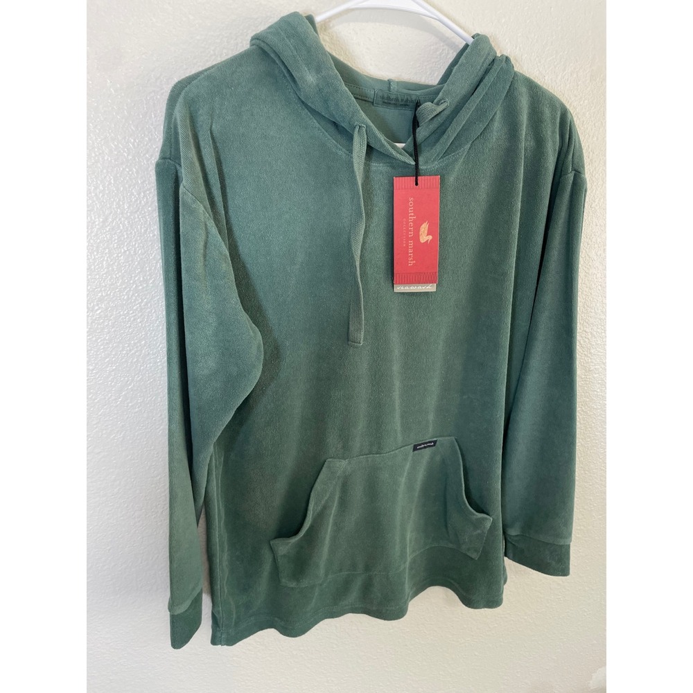 Southern Marsh Pullover Hoodie Sweatshirt Kangaroo Pocket Green - Picture 3 of 7